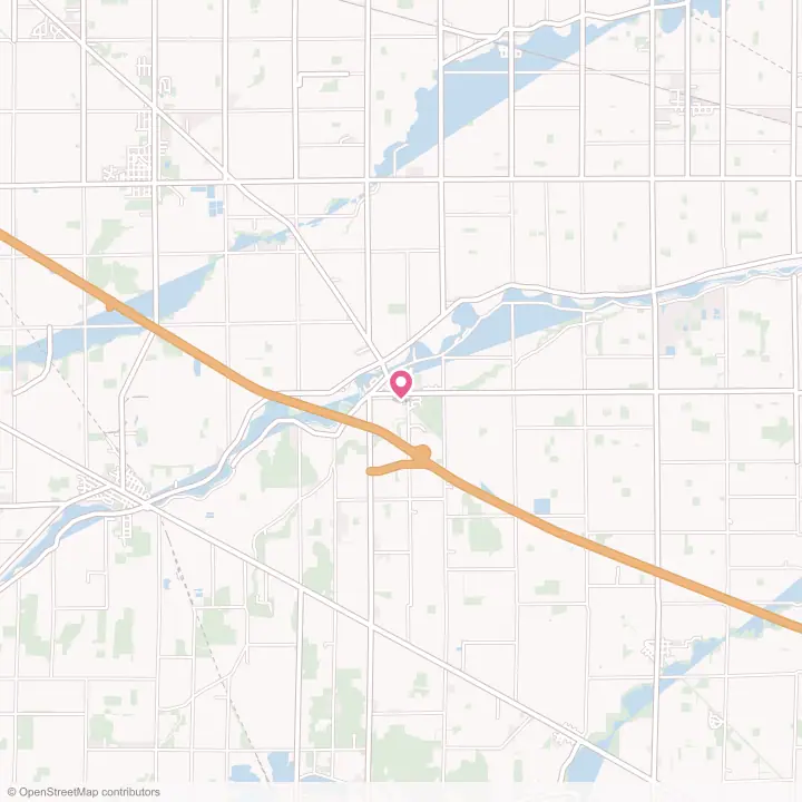 Map of the flower delivery area in Elmore, Ohio