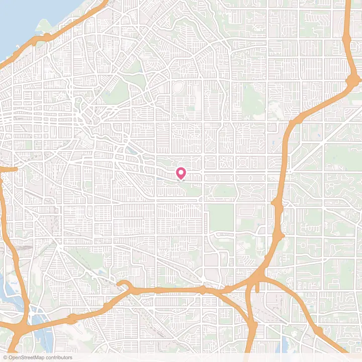 Map of the flower delivery area in Shaker Heights, Ohio