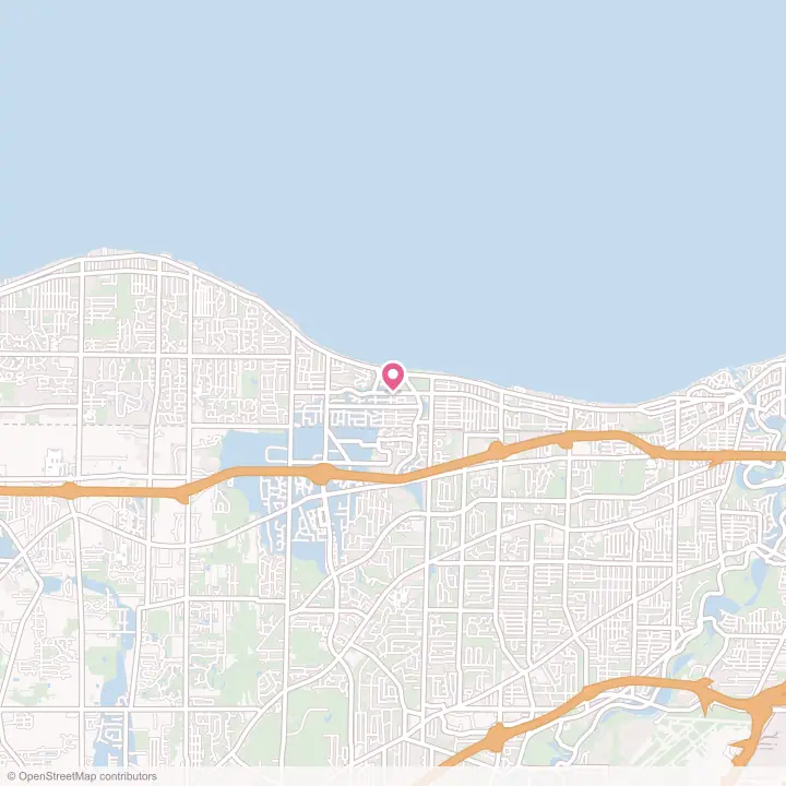 Map of the flower delivery area in Bay Village, Ohio