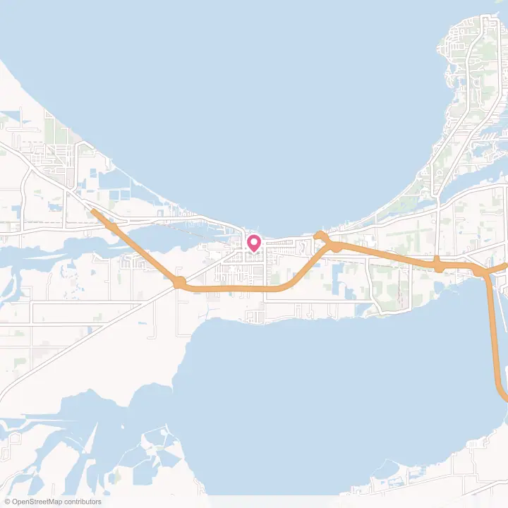 Map of the flower delivery area in Port Clinton, Ohio