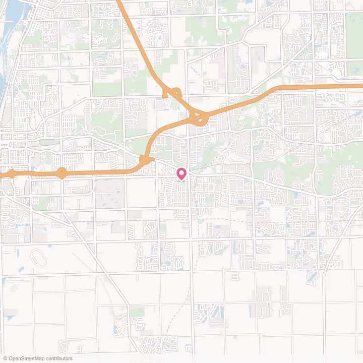 Map of the flower delivery area in New Lenox, Illinois