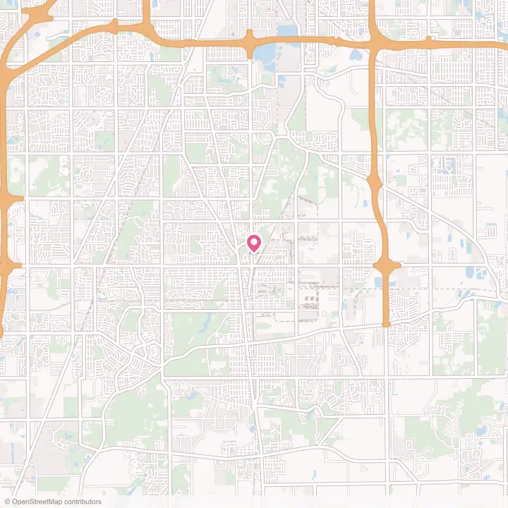 Map of the flower delivery area in Chicago Heights, Illinois