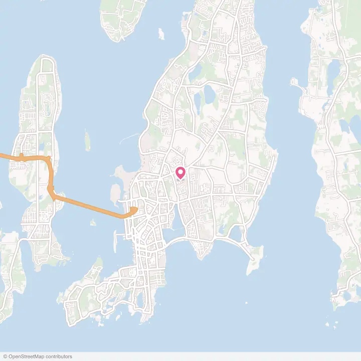 Map of the flower delivery area in Newport East, Rhode Island