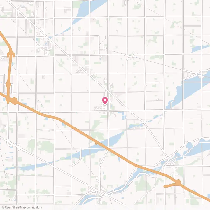Map of the flower delivery area in Genoa, Ohio