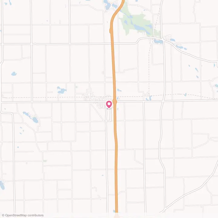 Map of the flower delivery area in Ashley, Indiana