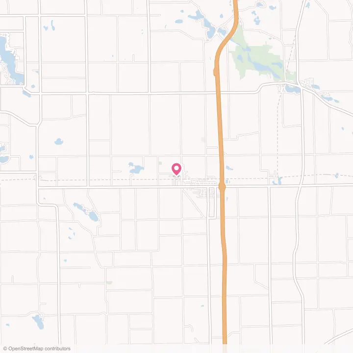 Map of the flower delivery area in Hudson, Indiana