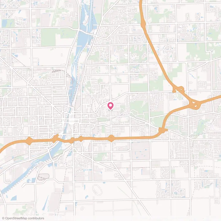 Map of the flower delivery area in Ridgewood, Illinois