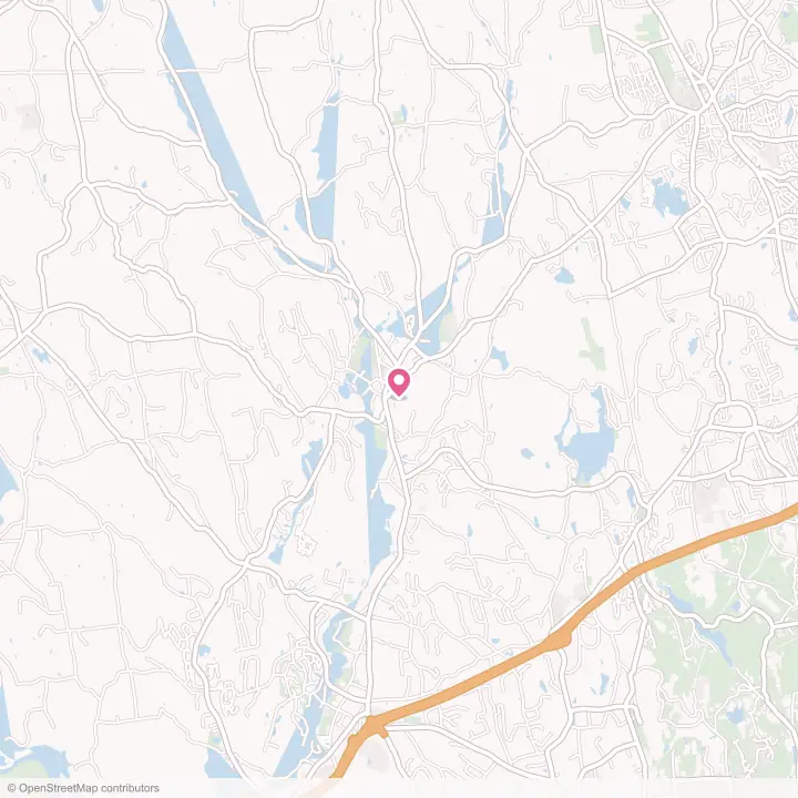 Map of the flower delivery area in Woodbury Center, Connecticut