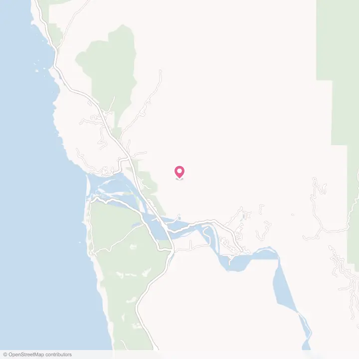 Map of the flower delivery area in Klamath, California