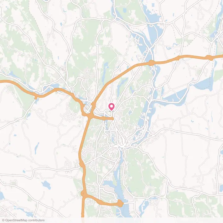 Map of the flower delivery area in Norwich, Connecticut