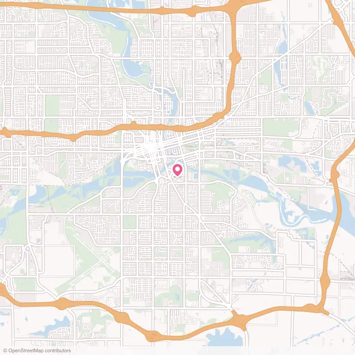 Map of the flower delivery area in Des Moines, Iowa
