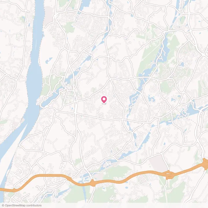 Map of the flower delivery area in Myers Corner, New York