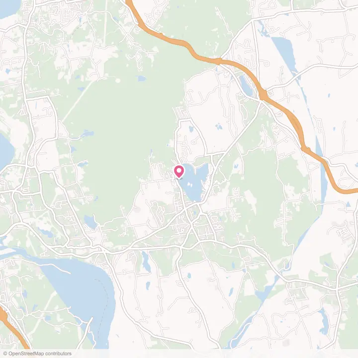 Map of the flower delivery area in Lake Pocotopaug, Connecticut