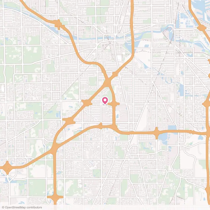Map of the flower delivery area in Markham, Illinois
