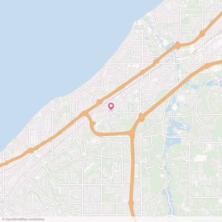Map of the flower delivery area in Wickliffe, Ohio