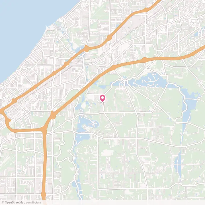 Map of the flower delivery area in Waite Hill, Ohio