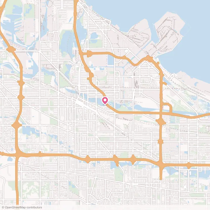 Map of the flower delivery area in Hammond, Indiana