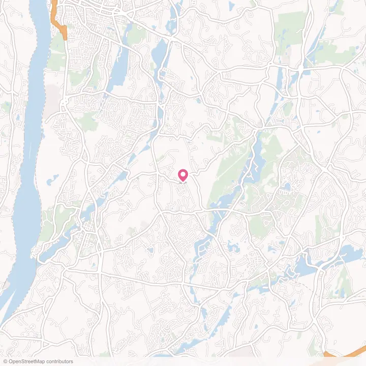 Map of the flower delivery area in New Hackensack, New York