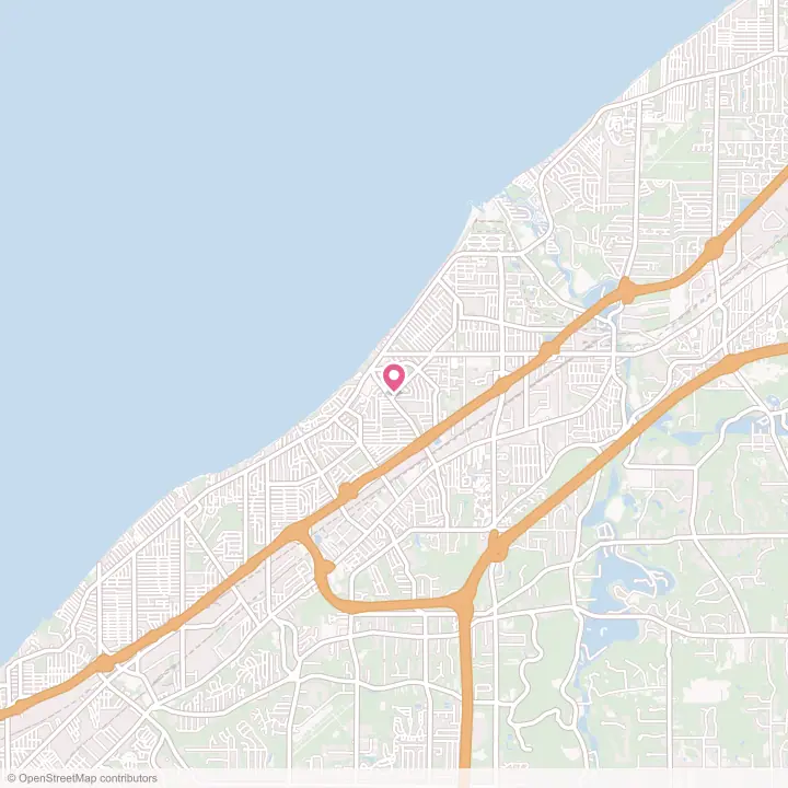 Map of the flower delivery area in Willowick, Ohio