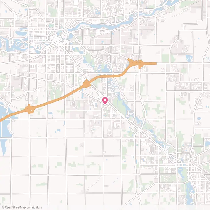 Map of the flower delivery area in Dunlap, Indiana