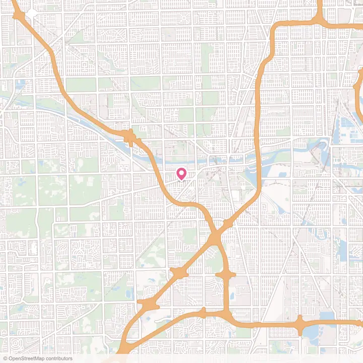 Map of the flower delivery area in Robbins, Illinois