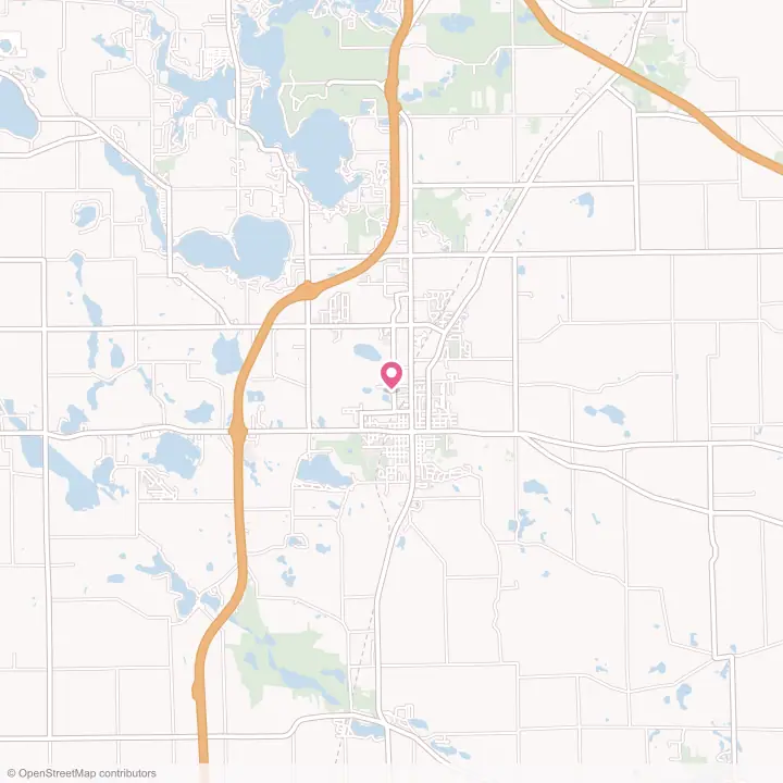 Map of the flower delivery area in Angola, Indiana