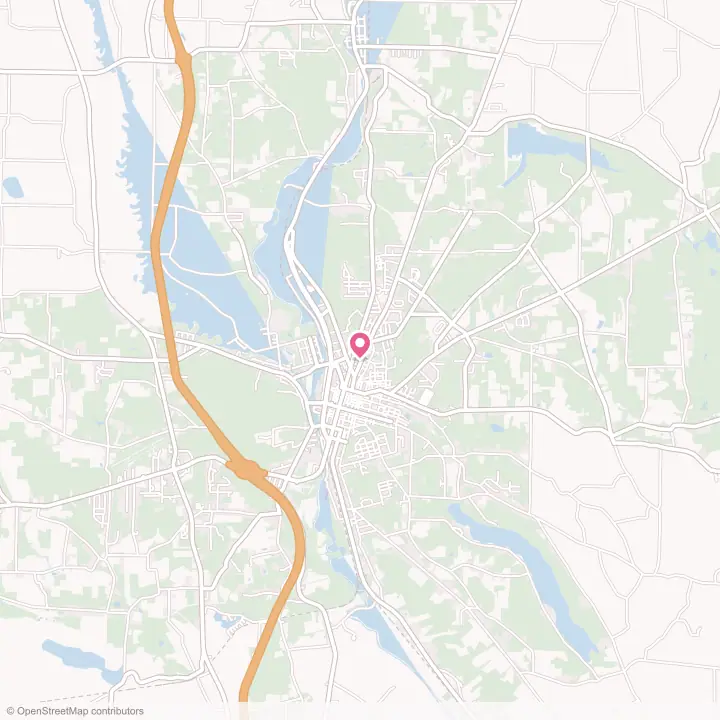 Map of the flower delivery area in Meadville, Pennsylvania