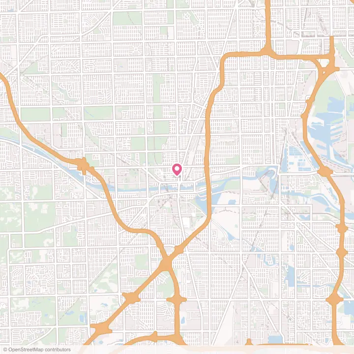 Map of the flower delivery area in Blue Island, Illinois