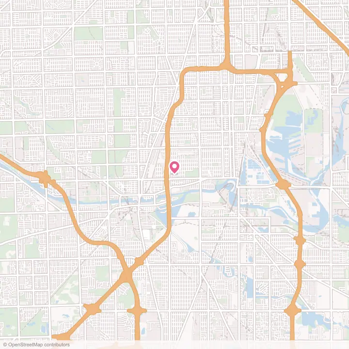 Map of the flower delivery area in Calumet Park, Illinois