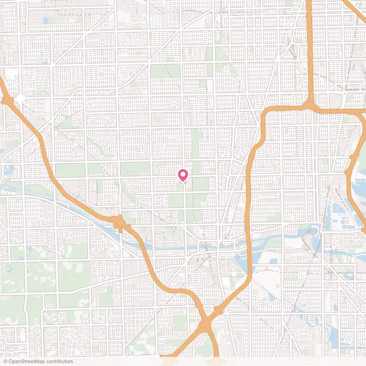 Map of the flower delivery area in Merrionette Park, Illinois