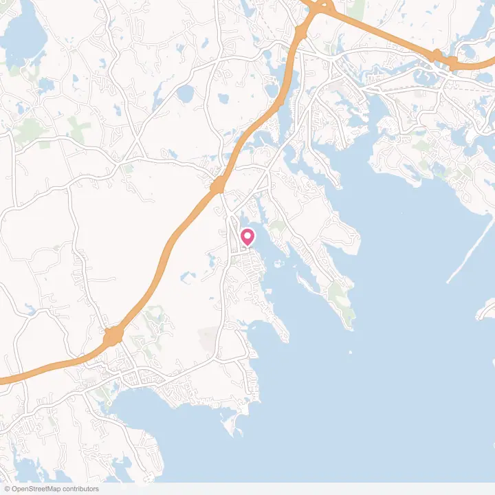 Map of the flower delivery area in Marion Center, Massachusetts