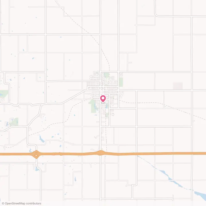 Map of the flower delivery area in Grinnell, Iowa