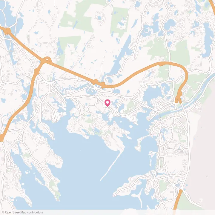 Map of the flower delivery area in Onset, Massachusetts