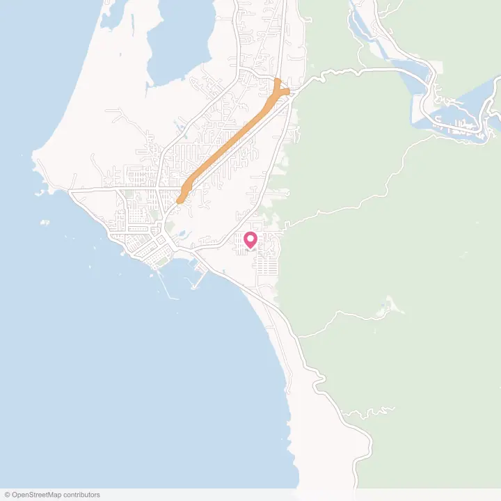 Map of the flower delivery area in Bertsch-Oceanview, California