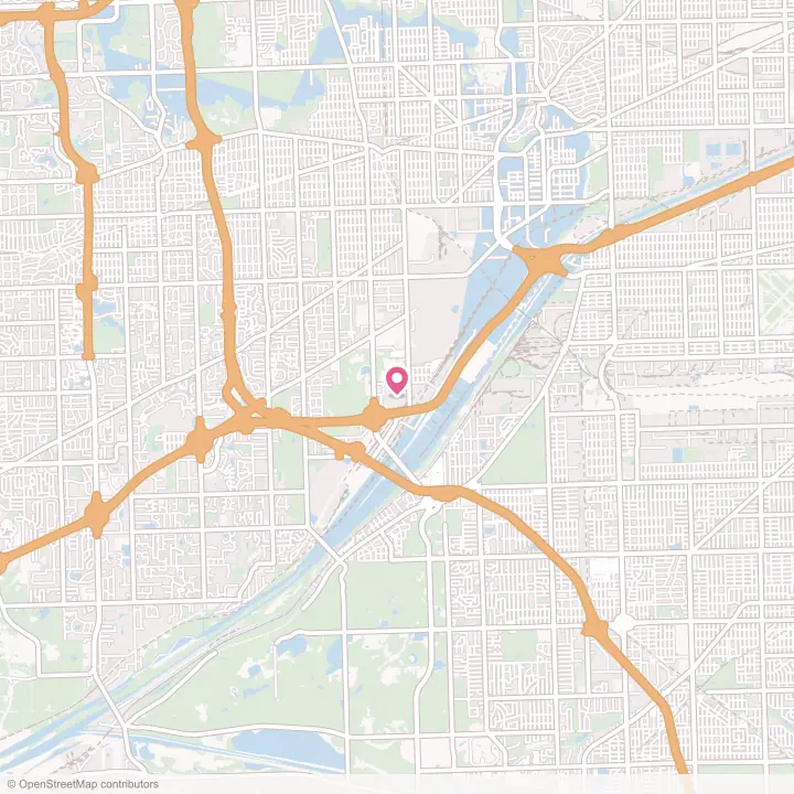 Map of the flower delivery area in Hodgkins, Illinois