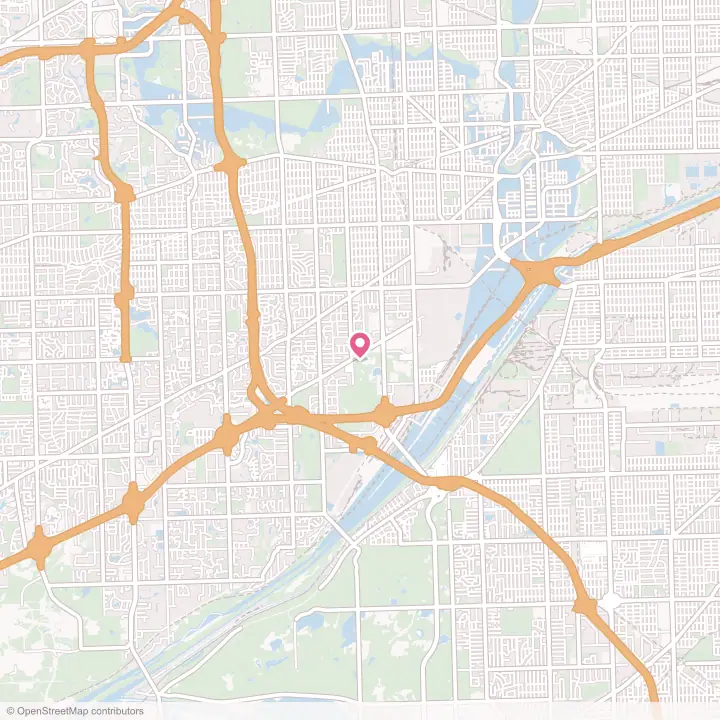 Map of the flower delivery area in Countryside, Illinois