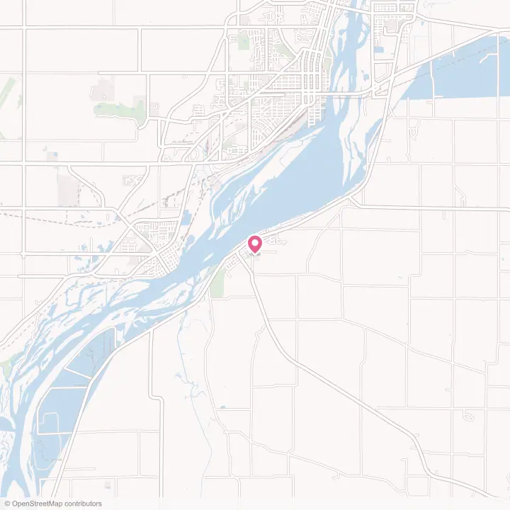 Map of the flower delivery area in Albany, Illinois