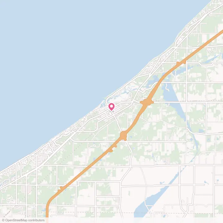 Map of the flower delivery area in New Buffalo, Michigan