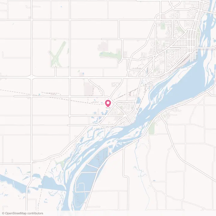Map of the flower delivery area in Camanche, Iowa