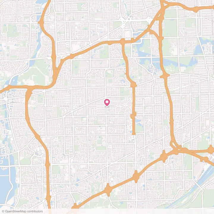 Map of the flower delivery area in Westmont, Illinois