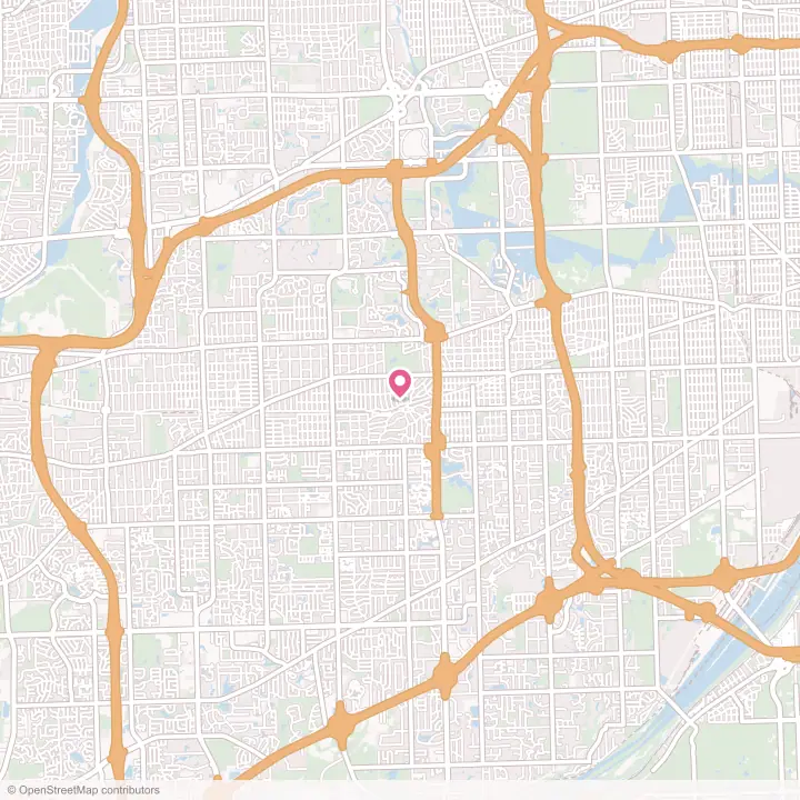 Map of the flower delivery area in Clarendon Hills, Illinois