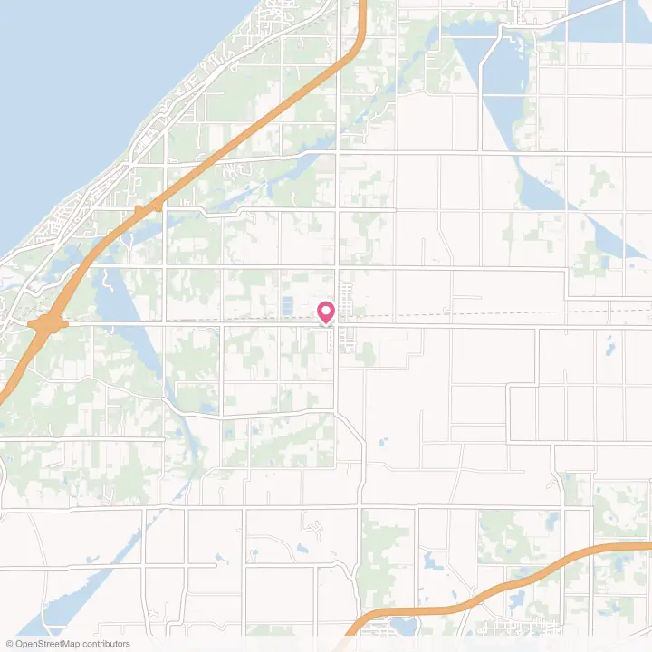 Map of the flower delivery area in Three Oaks, Michigan
