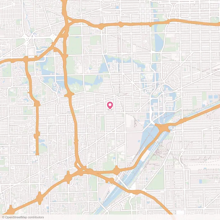 Map of the flower delivery area in La Grange, Illinois