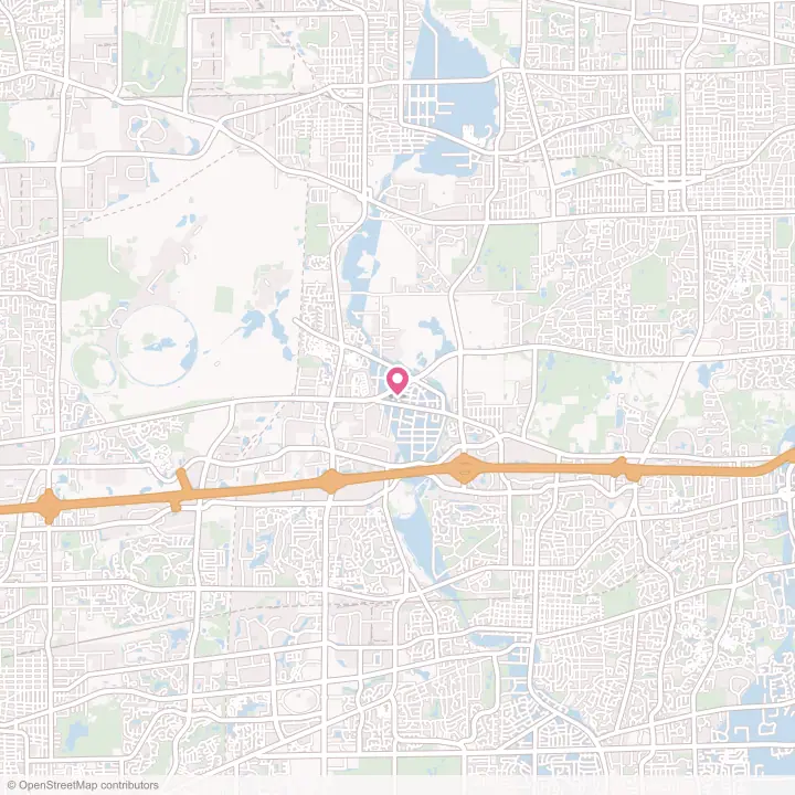 Map of the flower delivery area in Warrenville, Illinois