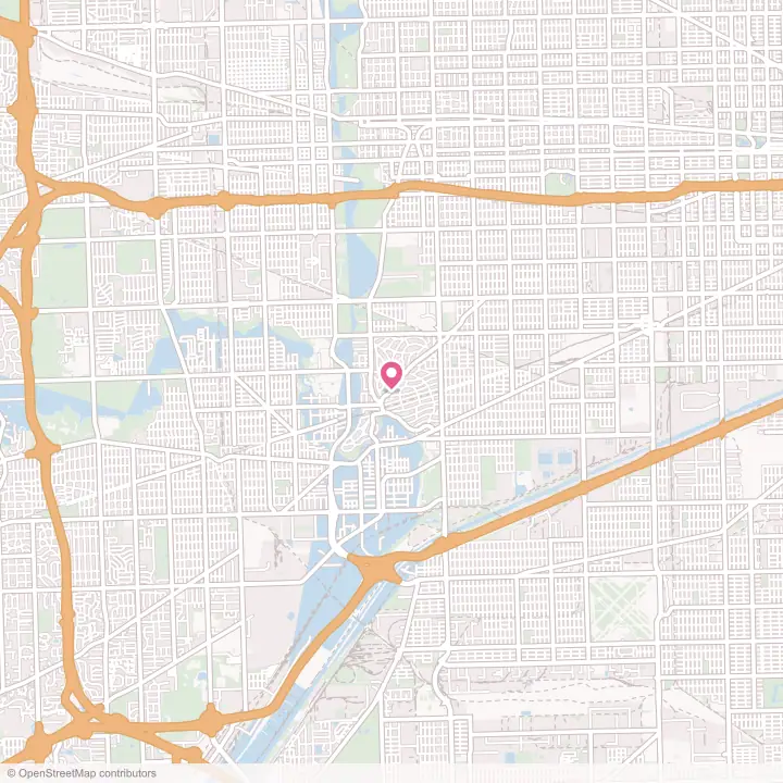 Map of the flower delivery area in Riverside, Illinois
