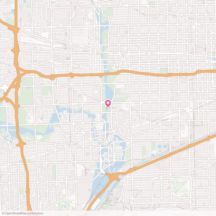 Map of the flower delivery area in North Riverside, Illinois