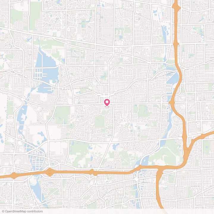 Map of the flower delivery area in Wheaton, Illinois