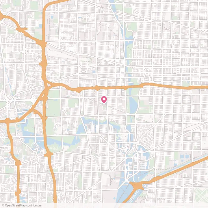 Map of the flower delivery area in Broadview, Illinois