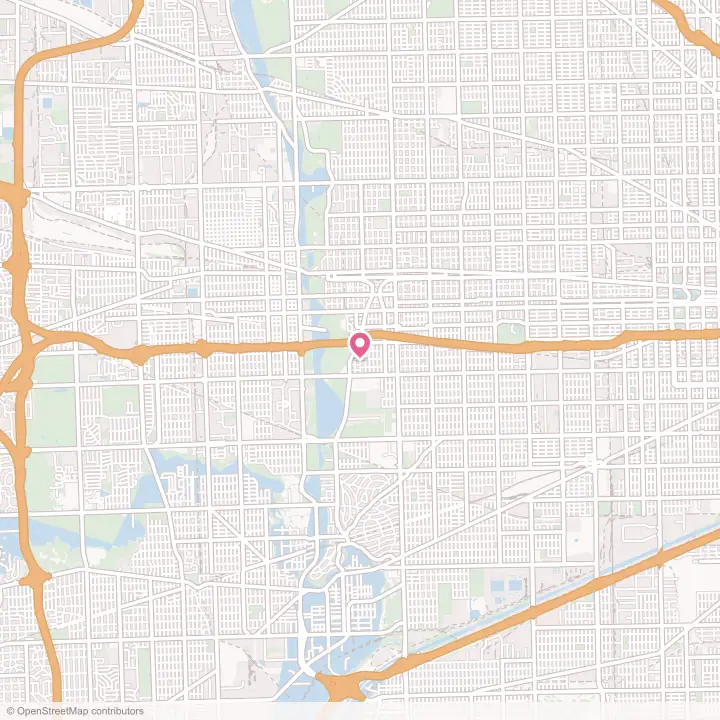 Map of the flower delivery area in Forest Park, Illinois