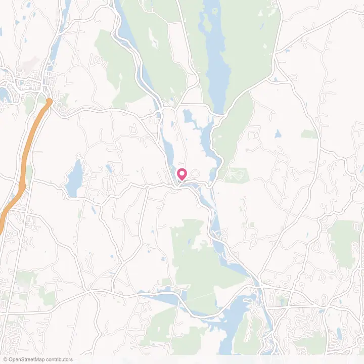 Map of the flower delivery area in New Hartford Center, Connecticut
